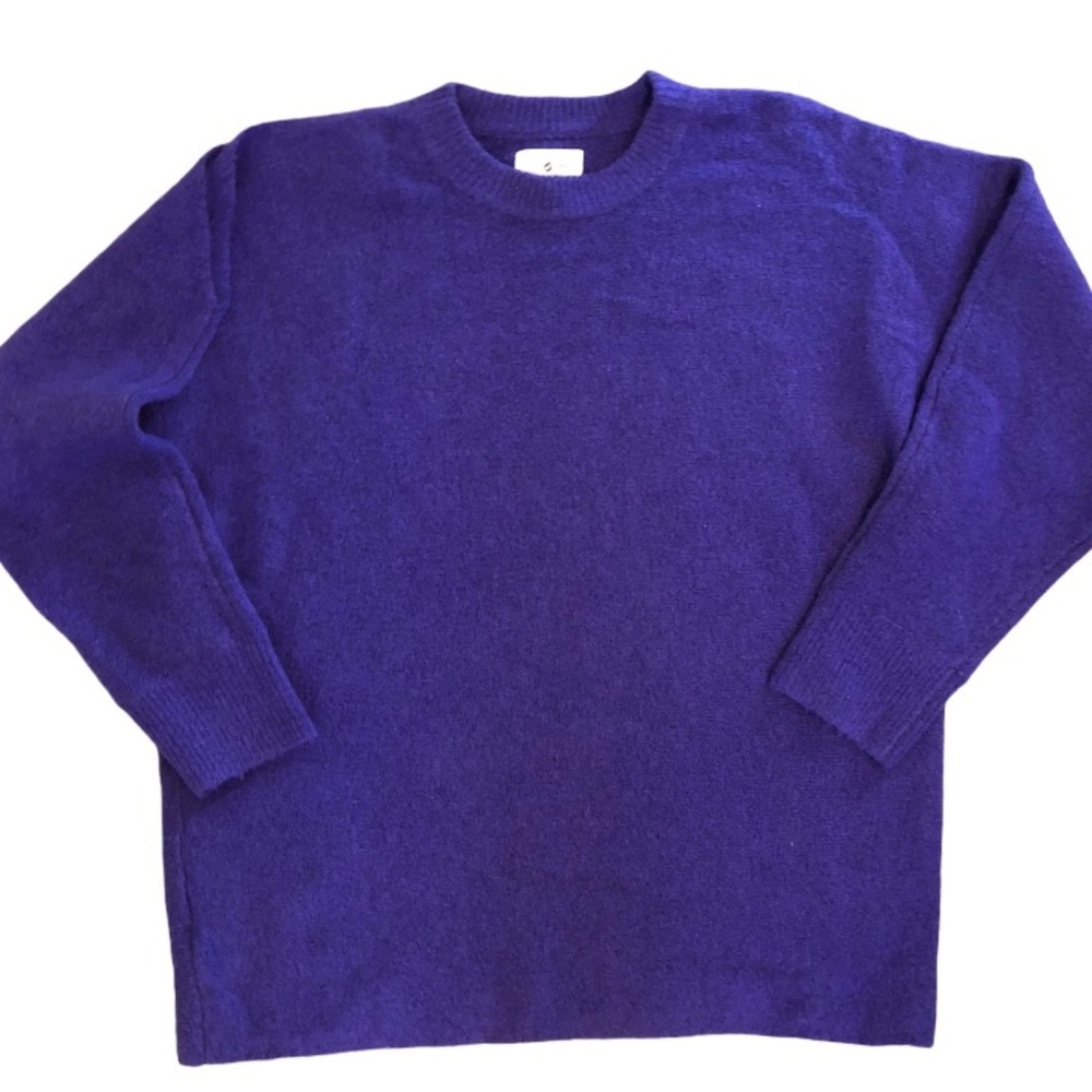 LOU & GREY PURPLE SINGLE COLD SHOULDER SWEATER SZ M